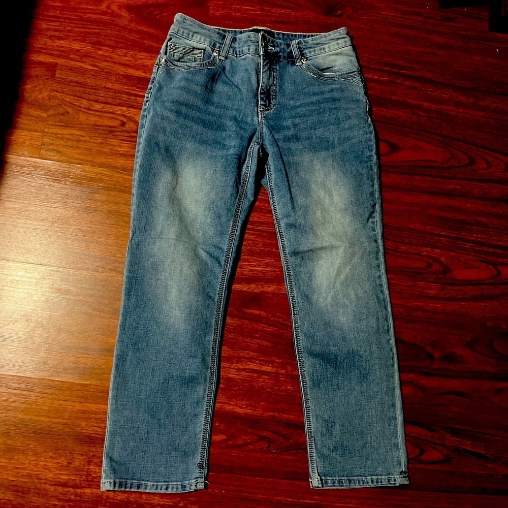 So lifting by Chico’s Rhinestone accent jeans